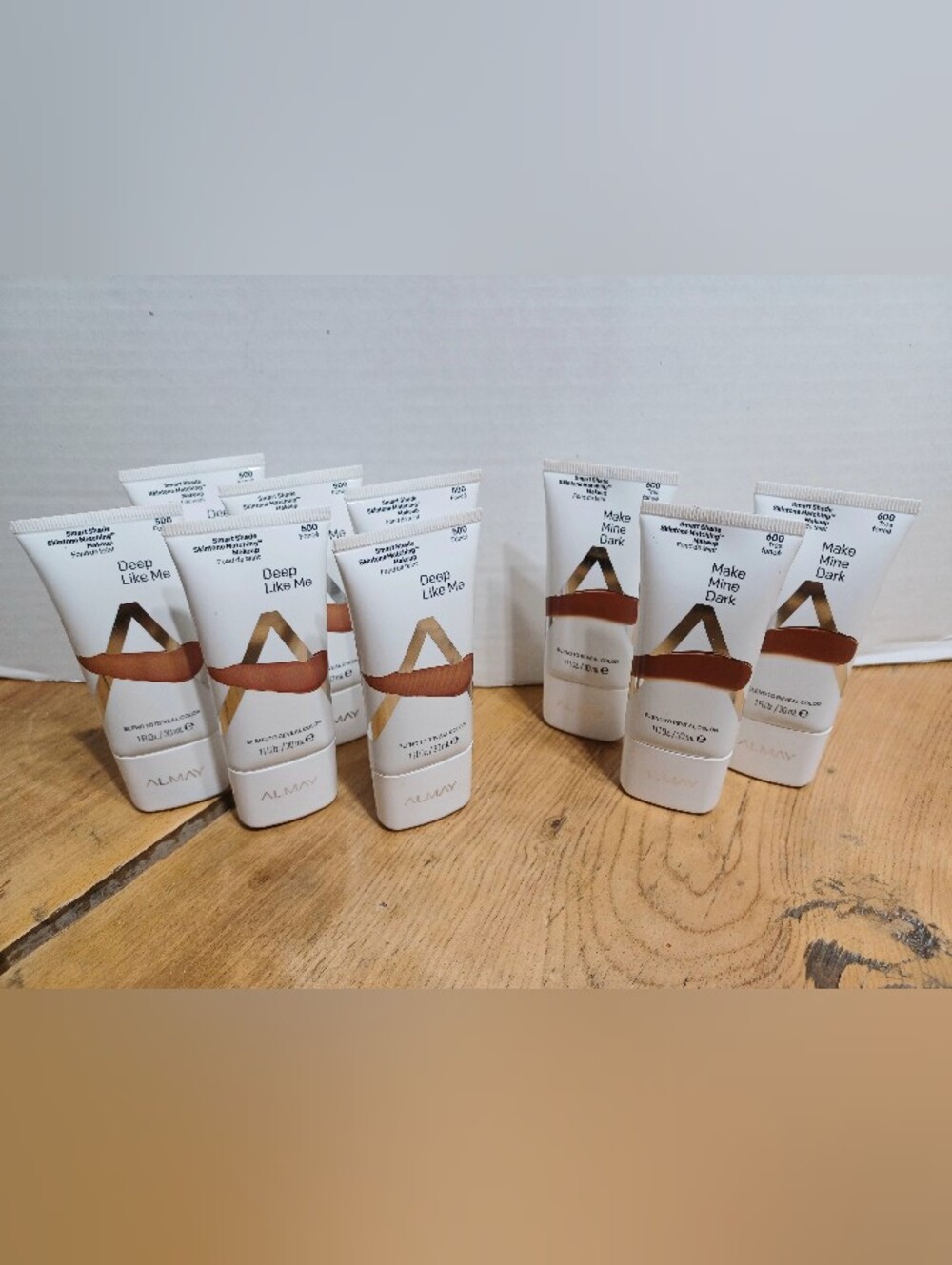 Almay Smart Shade Makeup 6 ea DEEP LIKE ME 500 + 3 ea MAKE MINE DARK 600 1oz NOS